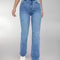 Womens High Waist Slim Fit Washed Denim Jeans 3