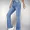 Womens High Waist Slim Fit Washed Denim Jeans 4