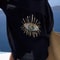 Casual Bright Sequin Evil Eye Long Sleeve Cotton Blouse 7