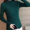 Women Mock Neck Ruffle Sweater With Long Sleeves 2