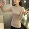 Women Mock Neck Ruffle Sweater With Long Sleeves 5