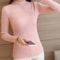 Women Mock Neck Ruffle Sweater With Long Sleeves 8