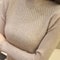 Women Mock Neck Ruffle Sweater With Long Sleeves 10