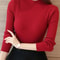 Women Mock Neck Ruffle Sweater With Long Sleeves 11