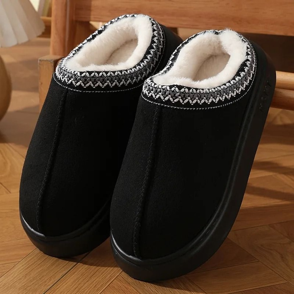 Womens Plush Platform Slippers 6