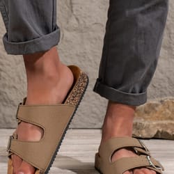 men lightweight slip on soft sole sandals for outdoor and home