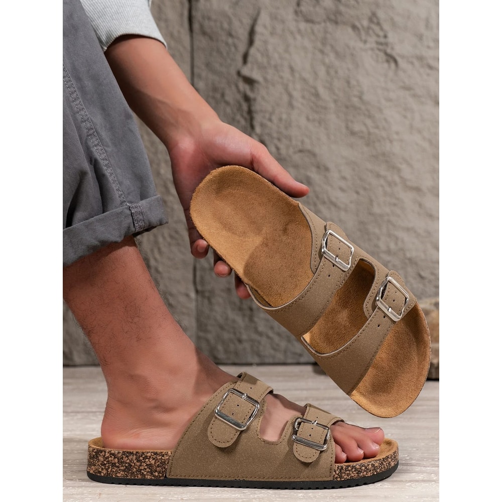 Men Lightweight Slip On Soft Sole Sandals For Outdoor And Home 3