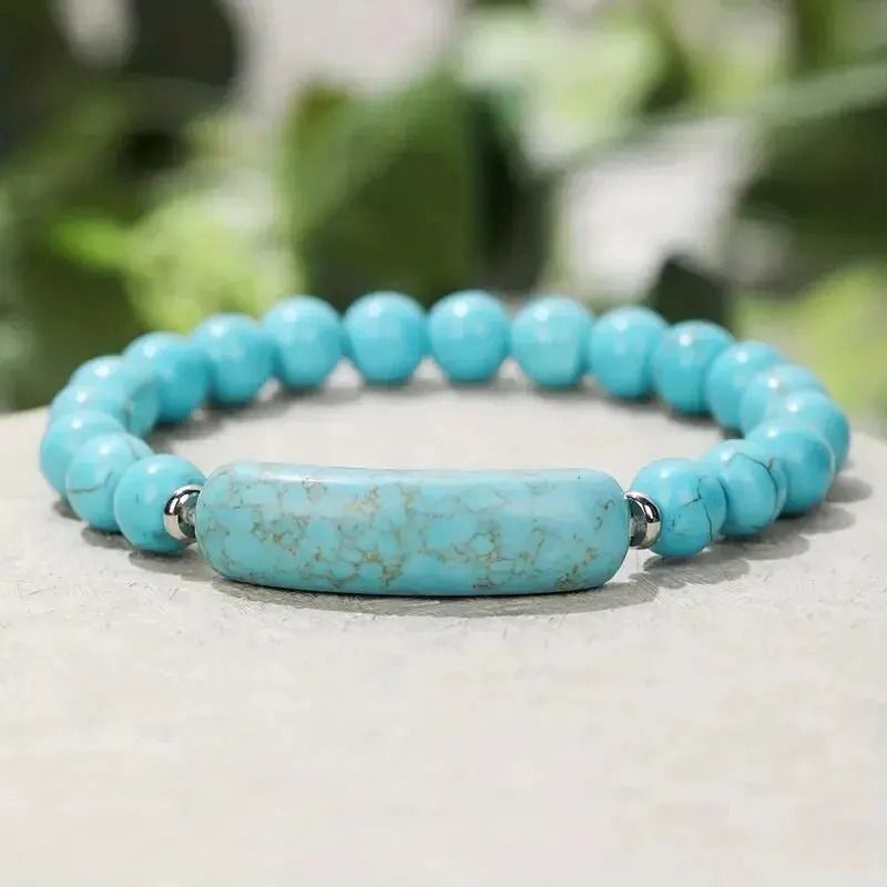 Healing Turquoise And Malachite Gemstone Bracelet 7