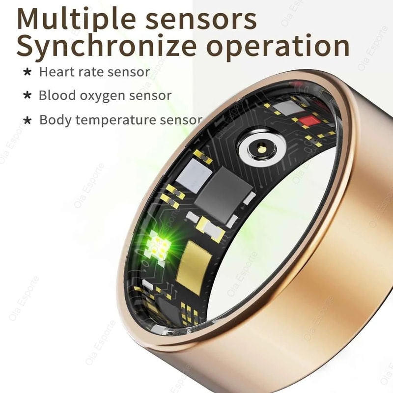 Smart Ring Heart Rate Blood Oxygen Monitor Waterproof 3