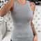 Women Ribbed Round Neck Tank Top 6