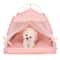 Pet Dog Tent House Floral Print Indoor Folding Kennel For Small Pets 0