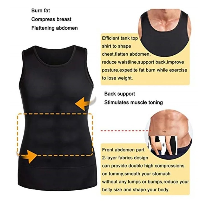 Mens Compression Sleeveless Jersey Tank Top For Gym Training And Running 4