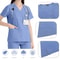 Pink Clinical Uniform Women Pharmacy Nurse Workwear Scrub Set 1