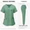 Pink Clinical Uniform Women Pharmacy Nurse Workwear Scrub Set 3