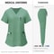 Pink Clinical Uniform Women Pharmacy Nurse Workwear Scrub Set 3