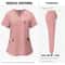 Pink Clinical Uniform Women Pharmacy Nurse Workwear Scrub Set 5