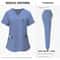 Pink Clinical Uniform Women Pharmacy Nurse Workwear Scrub Set 6