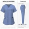 Pink Clinical Uniform Women Pharmacy Nurse Workwear Scrub Set 6