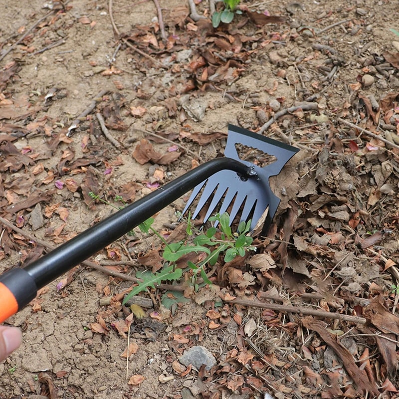 2 In 1 Metal Weed Cleaning Shovel And Garden Fork Weeding Tool 2