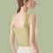 HELIAR Women Seamless Crop Tank Top With Bra Pad Square Collar Ice Silk Comfort 4