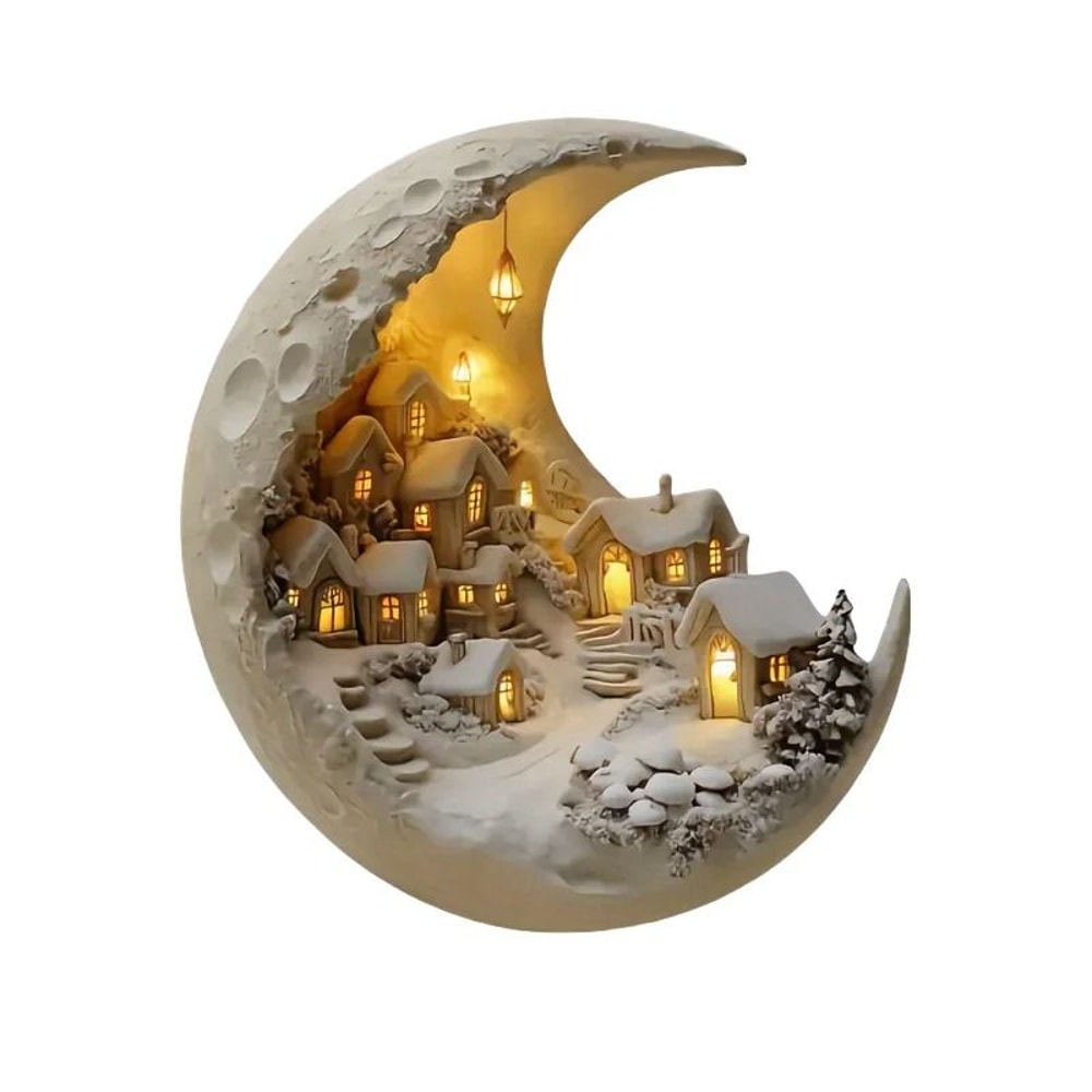 Moonhouse Wooden DIY Christmas Ornament Desktop Plaque 5