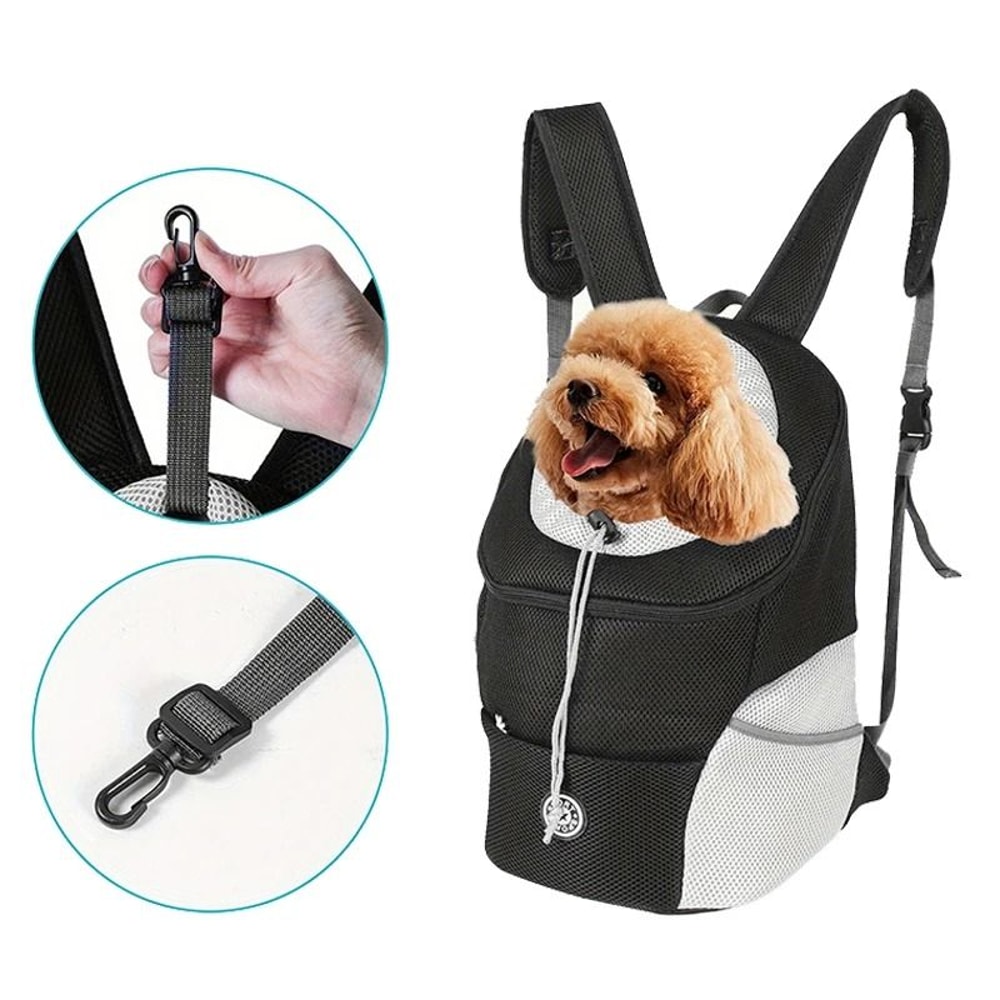 Double Shoulder Portable Outdoor Pet Carrier Bag For Dogs With Breathable Mesh 3