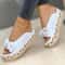 Women Bowknot Platform Flat Sandals Casual Outdoor Walking Shoes 0