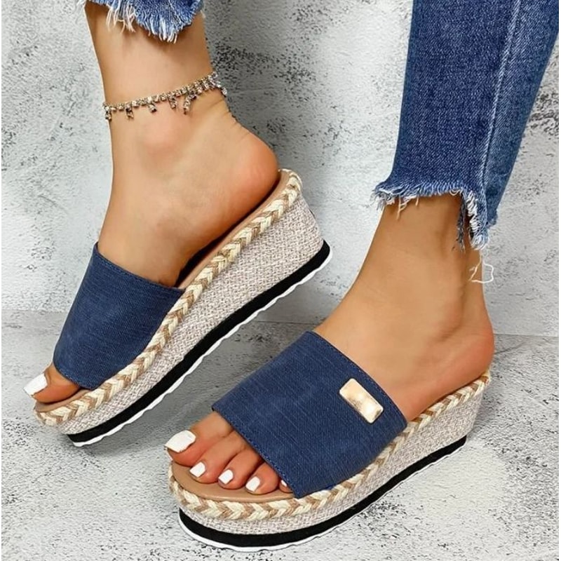 Women Bowknot Platform Flat Sandals Casual Outdoor Walking Shoes 10