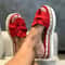 Women Bowknot Platform Flat Sandals Casual Outdoor Walking Shoes 15