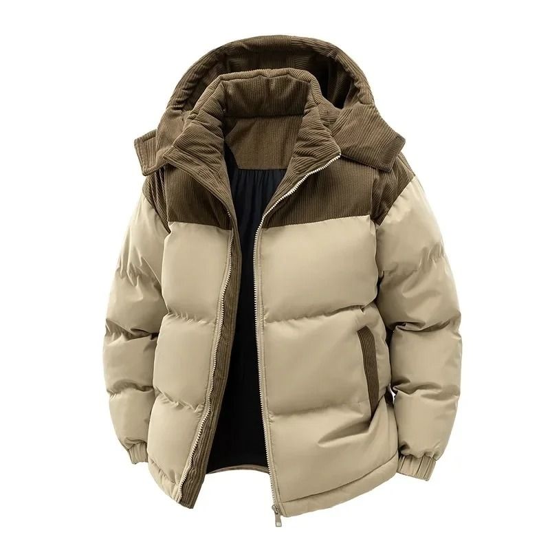 Thickened Cotton Windproof Hooded Jacket For Men 9