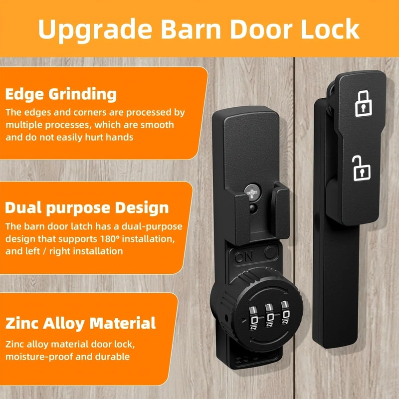 Password Door Lock And Deadbolt With 3 Digit Combination 4
