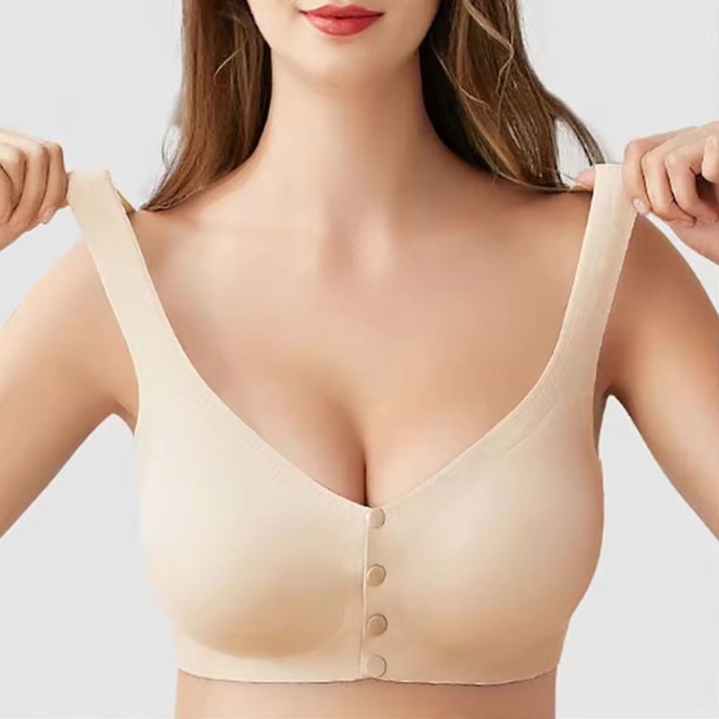 Summer Lightweight Nursing Bra For Women Front Opening One Piece Design No Underwire Bralette 7