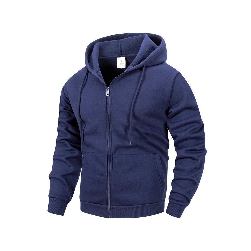 Mens Zip Hoodie Jacket Hooded Sports Outdoor Daily Basic Casual Autumn Winter Sweatshirt 1