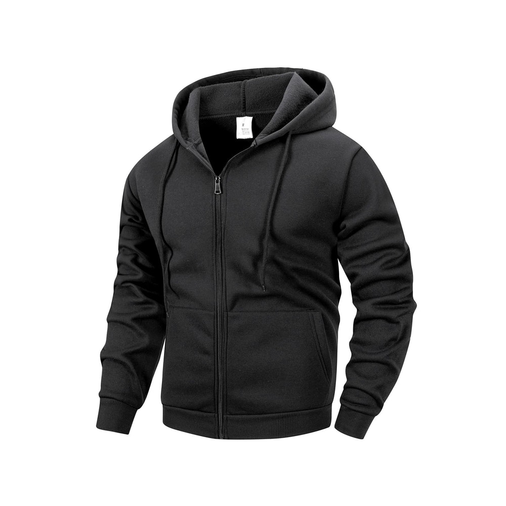 Mens Zip Hoodie Jacket Hooded Sports Outdoor Daily Basic Casual Autumn Winter Sweatshirt 3