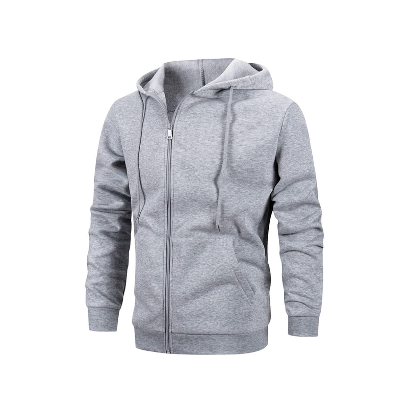 Mens Zip Hoodie Jacket Hooded Sports Outdoor Daily Basic Casual Autumn Winter Sweatshirt 4