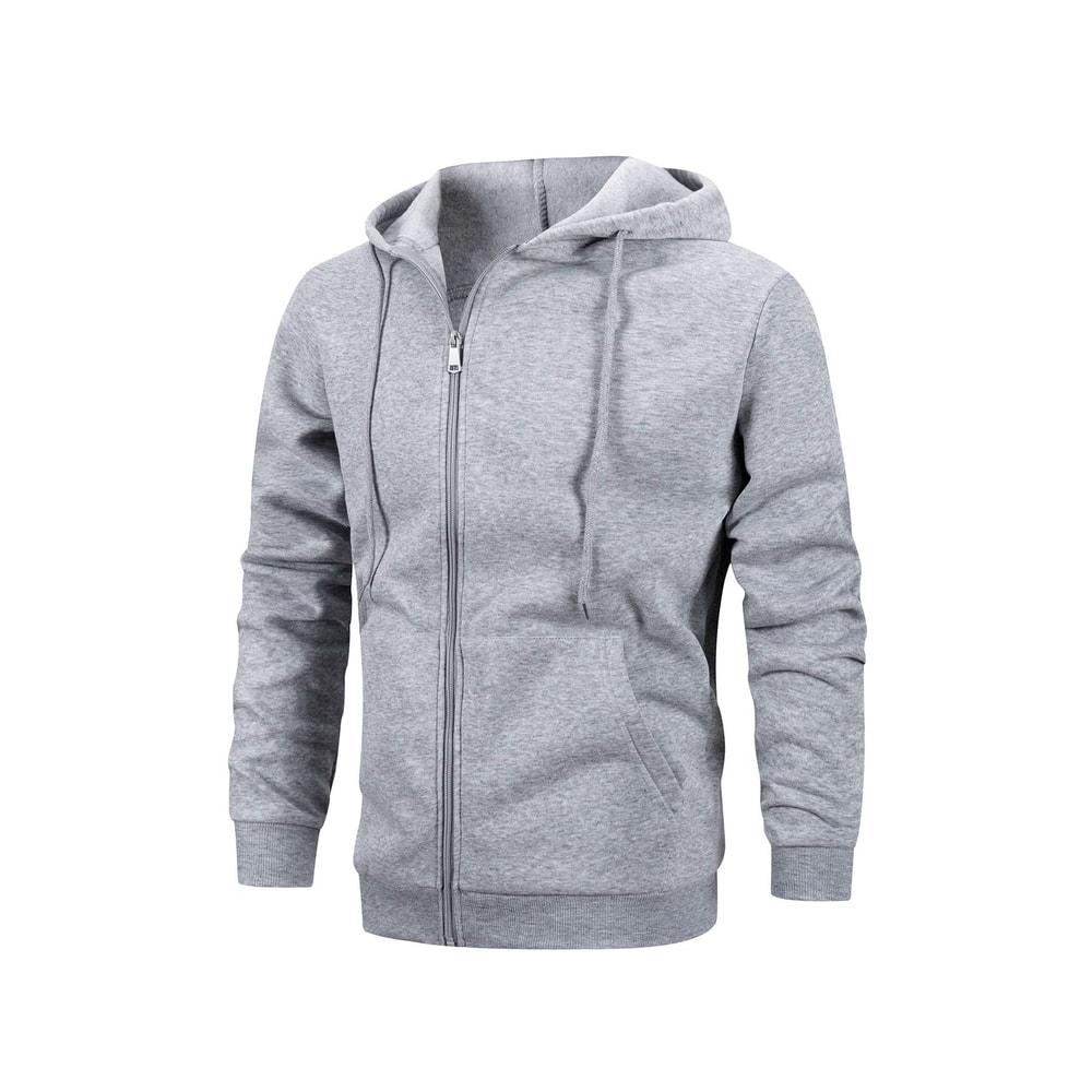Mens Zip Hoodie Jacket Hooded Sports Outdoor Daily Basic Casual Autumn Winter Sweatshirt 6