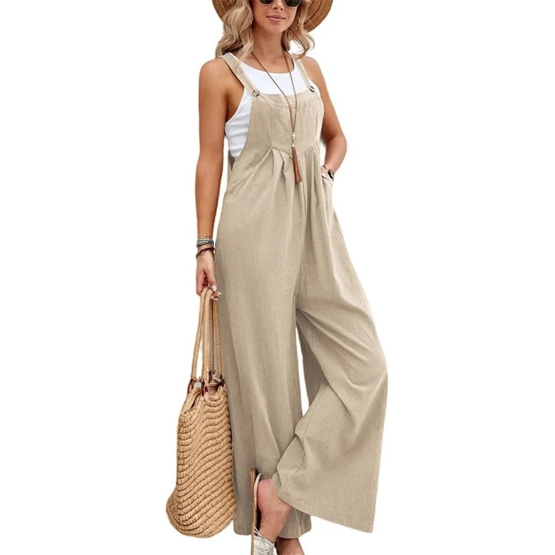 Women Loose Fit Fashion Overalls Wide Leg Baggy Bib Overalls Jumpsuit Dungarees Summer Jumpsuit Cas 7