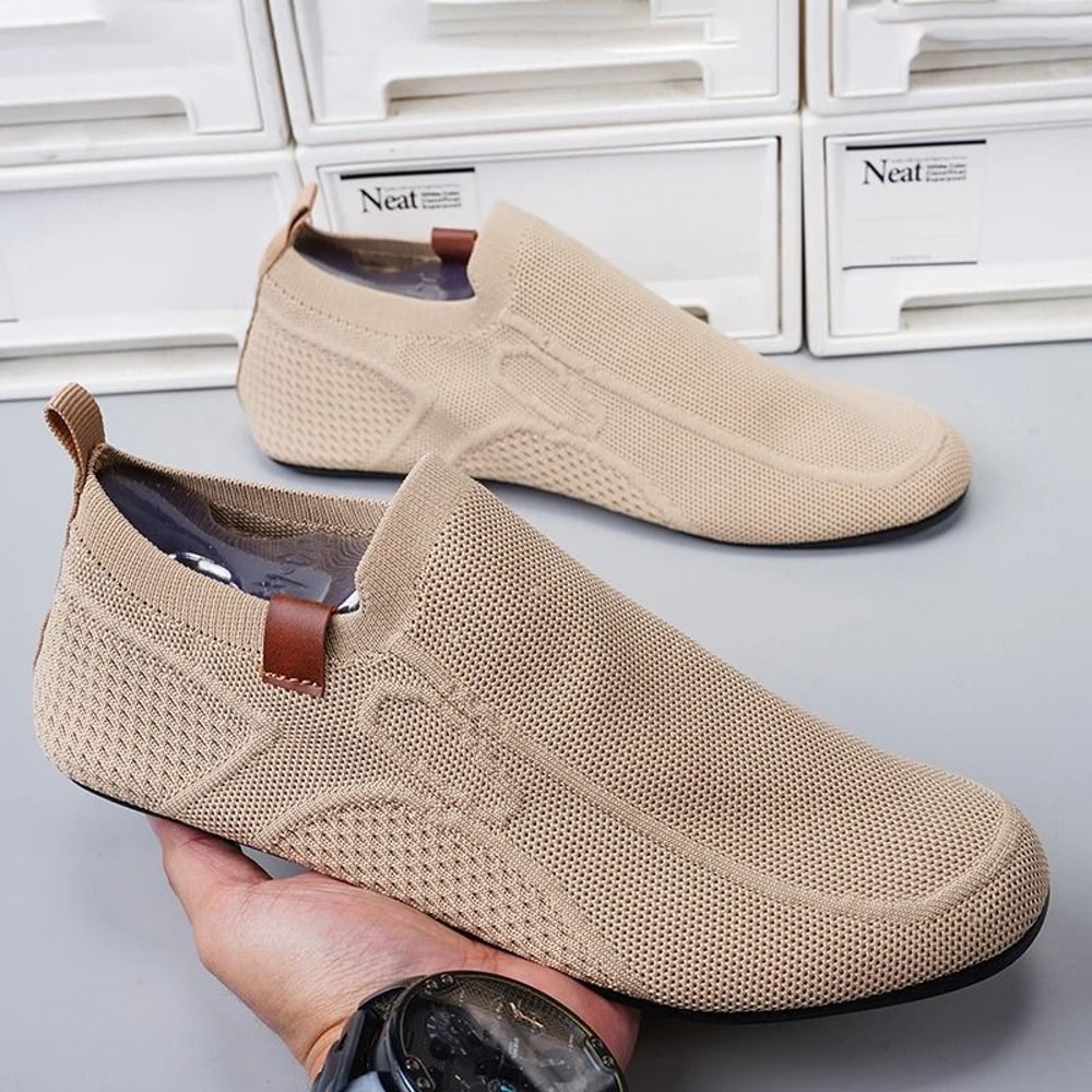 YRZL Lightweight Breathable Loafers For Men Summer Anti Slip Mesh Casual Driving And Walking Shoes 0