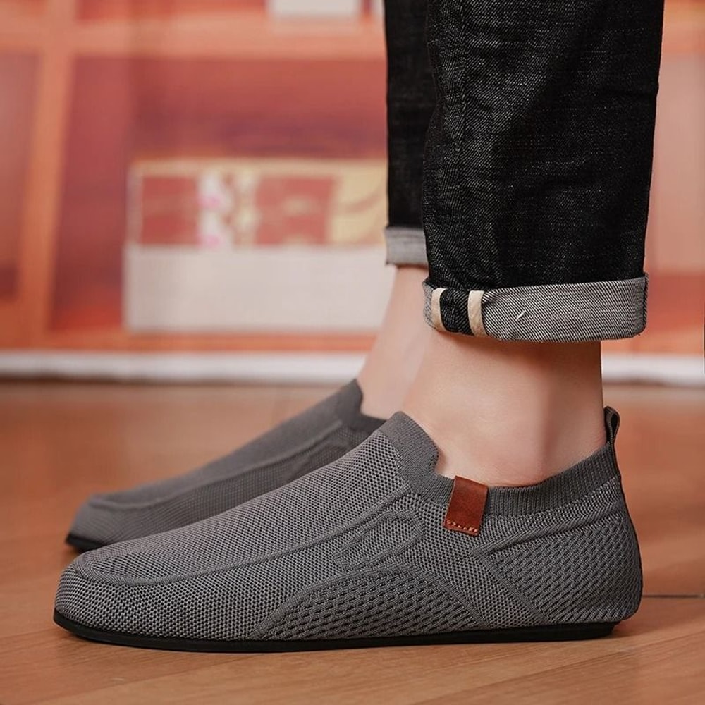 YRZL Lightweight Breathable Loafers For Men Summer Anti Slip Mesh Casual Driving And Walking Shoes 5