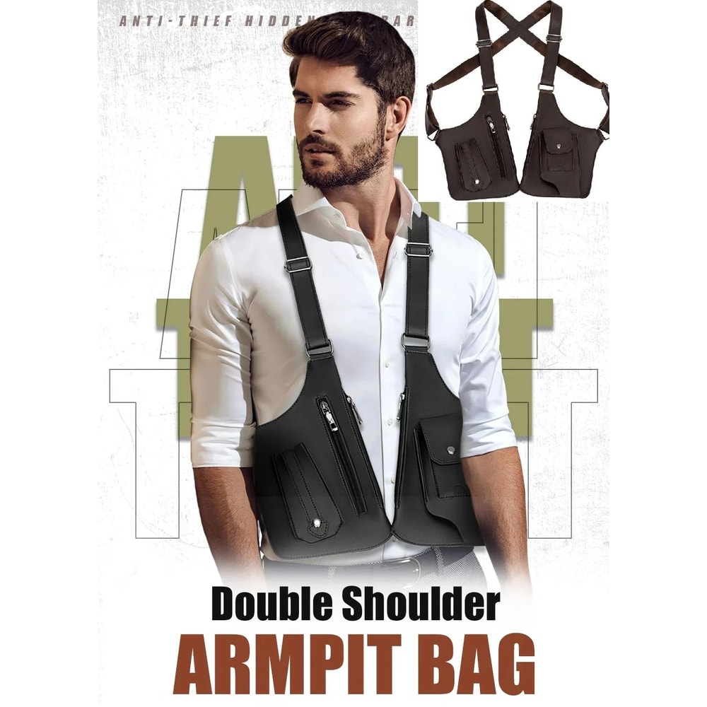 Medieval Leather Harness Holster Bag Hidden Anti Theft Phone Pouch 0