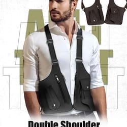 medieval leather harness holster bag hidden anti theft phone pouch