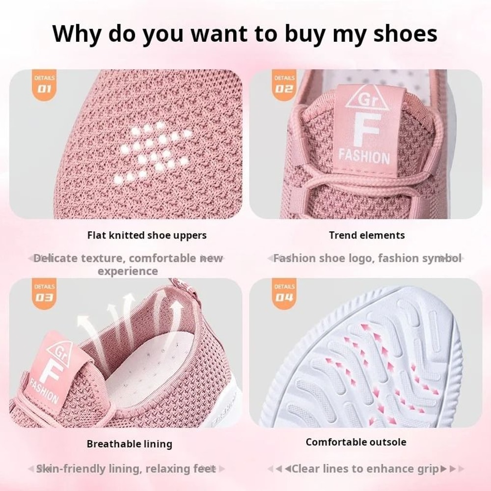 Women Casual Breathable Platform Sneakers Lace Up Summer Shoes 1