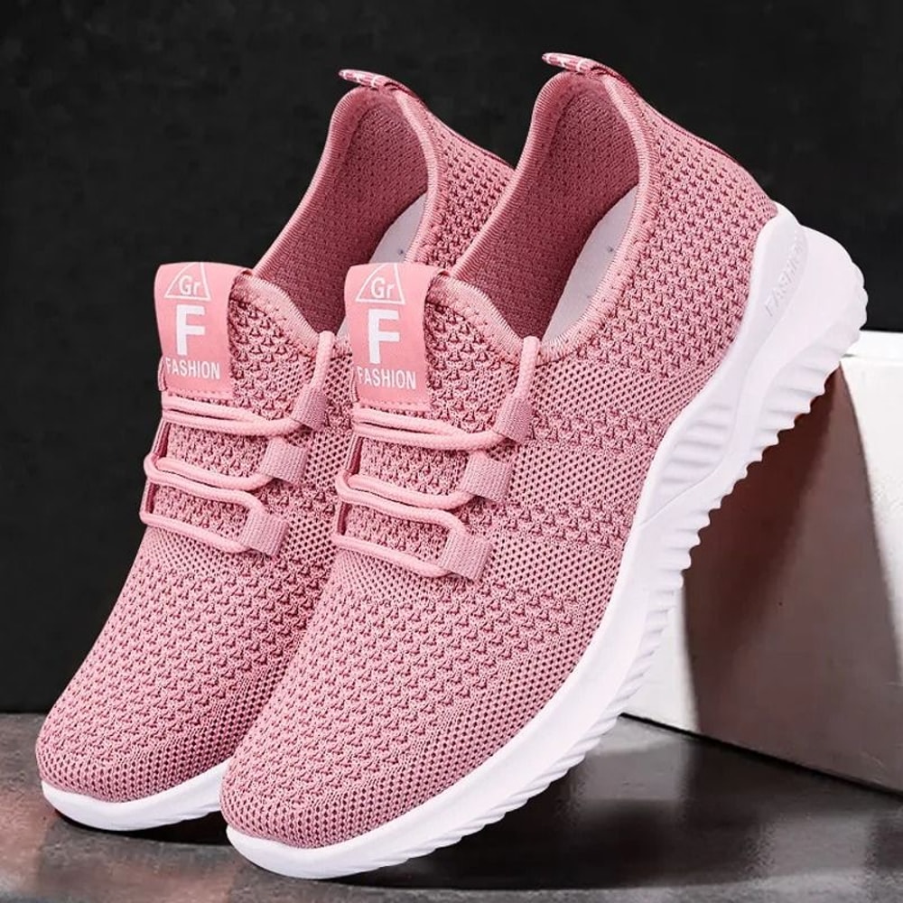 Women Casual Breathable Platform Sneakers Lace Up Summer Shoes 2