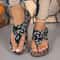 Women Summer Mixed Color Wedge Sandals Casual Beach Shoes 5