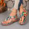 Women Summer Mixed Color Wedge Sandals Casual Beach Shoes 7
