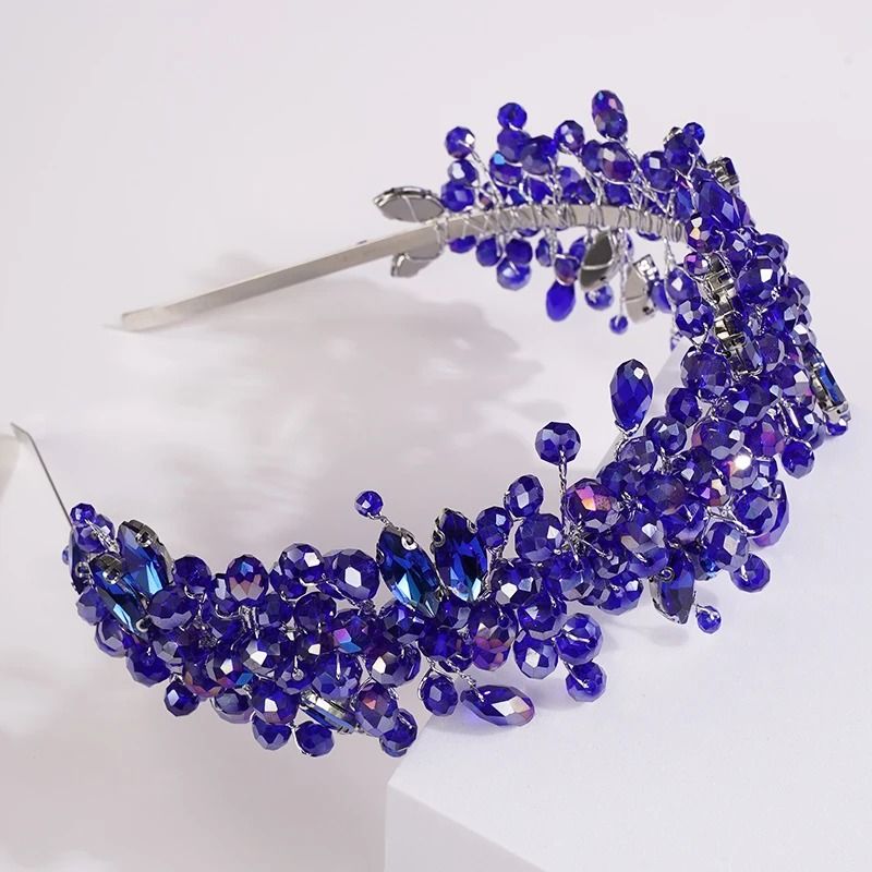 Women Rhinestone Bridal Tiara Headband Handmade 2