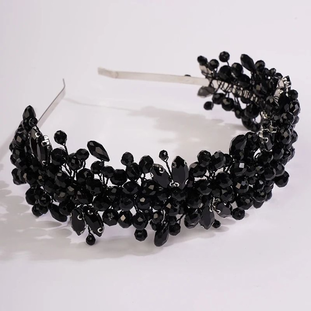 Women Rhinestone Bridal Tiara Headband Handmade 8