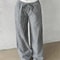 Women Casual Striped Woven Wide Leg Pants Full Length Trousers 7