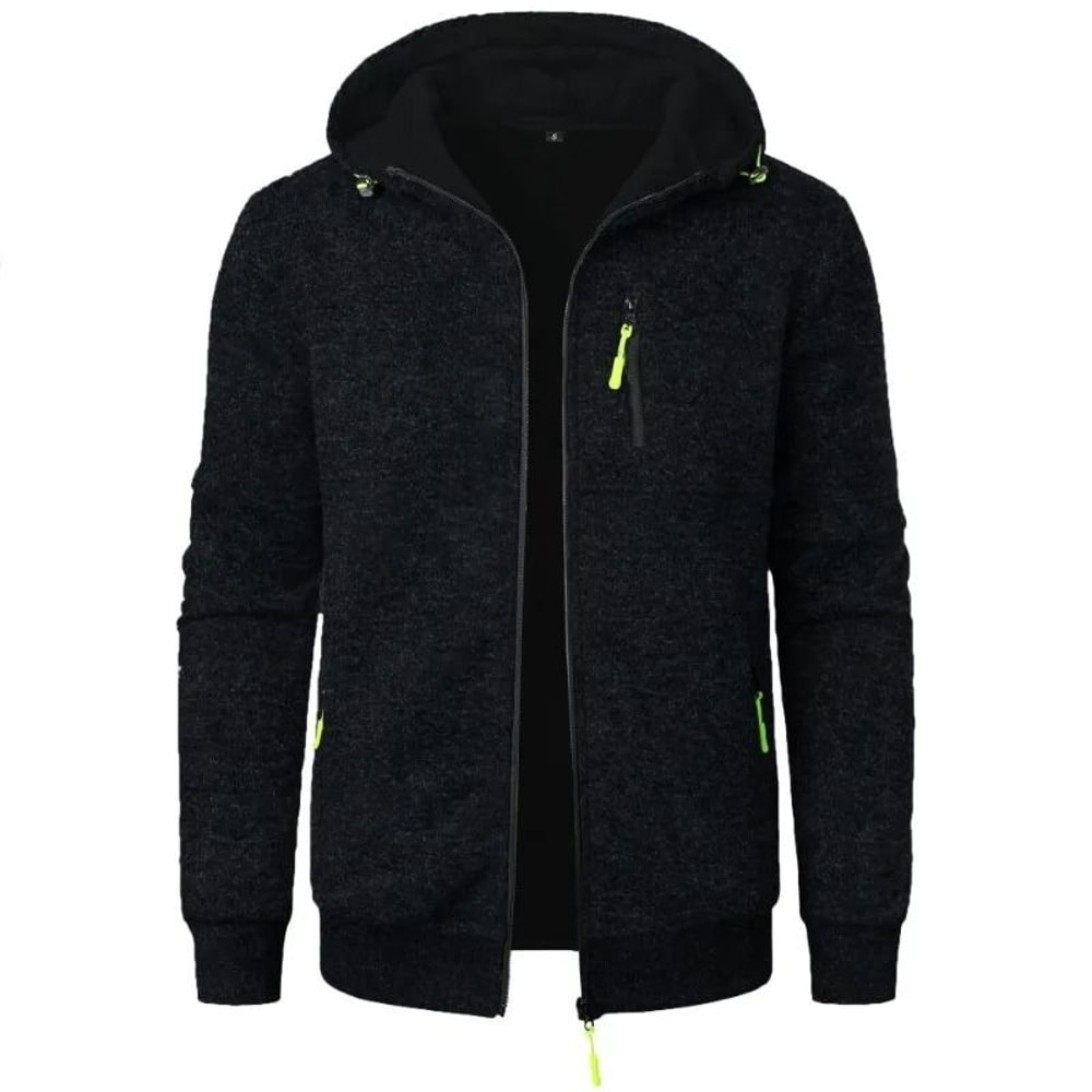 New Streetwear Mens Oversize Zipper Hooded Winter Sweatshirt With Long Sleeves And Warm Outdoor Tra 1