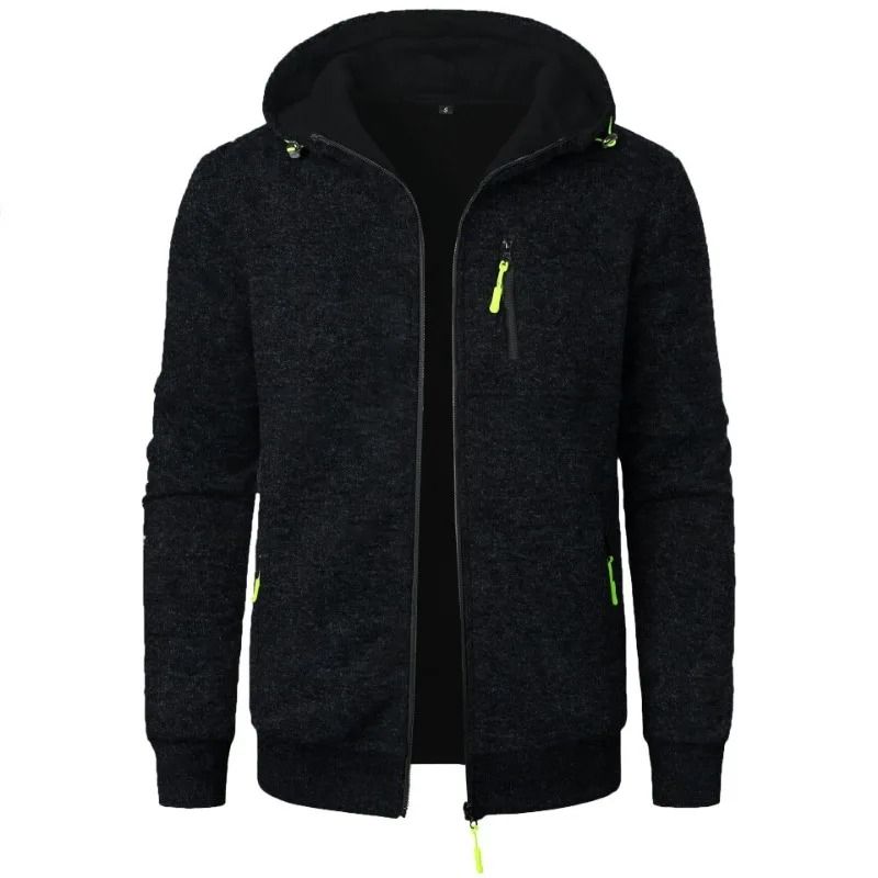 New Streetwear Mens Oversize Zipper Hooded Winter Sweatshirt With Long Sleeves And Warm Outdoor Tra 1